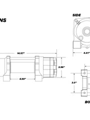Load image into Gallery viewer, BLACK OPS 6000 LB. UTV/ATV WINCH (WITH WIRELESS REMOTE & SYNTHETIC ROPE) - WWW.GOINGDEEPSNORKELS.COM