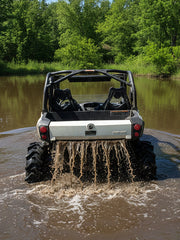 Load image into Gallery viewer, Can Am Commander 800/1000 snorkel kit from Going Deep Snorkels, showing black snorkel tubes and mounting components for 2011-2020 models.