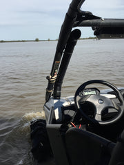 Load image into Gallery viewer, Can Am Commander 800/1000 snorkel kit by Going Deep Snorkels installed on vehicle, featuring durable pipes and fittings for water crossing.