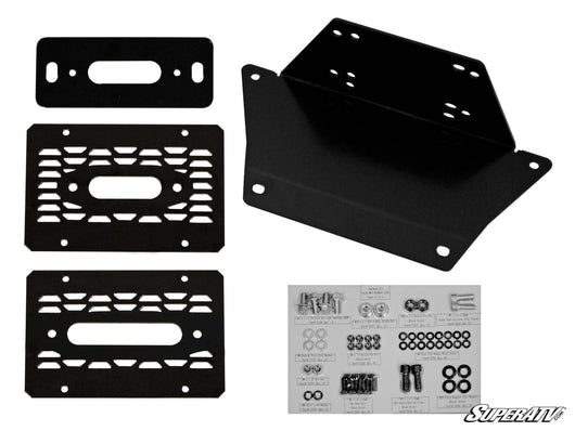 POLARIS RANGER XP 1000 WINCH MOUNTING PLATE (2017+) - WWW.GOINGDEEPSNORKELS.COM