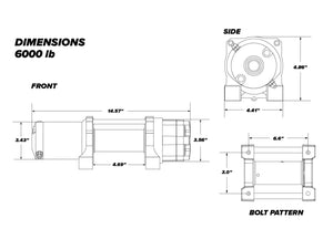 BLACK OPS 6000 LB. UTV/ATV WINCH (WITH WIRELESS REMOTE & SYNTHETIC ROPE) - WWW.GOINGDEEPSNORKELS.COM